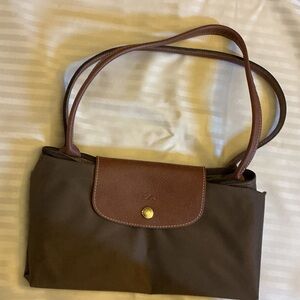 Longchamp Chocolate and Caramel Shoulder Bag